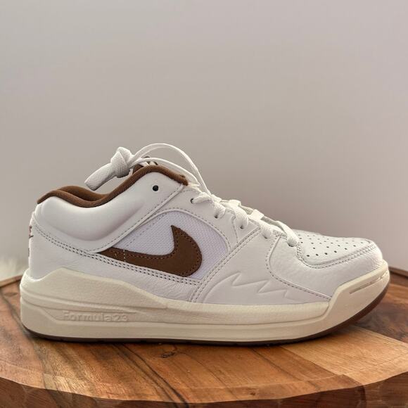 Nike Jordan Stadium 90 White Brown Women's Casual Shoes Size 6.5 FB2269-121 New - Picture 3 of 10